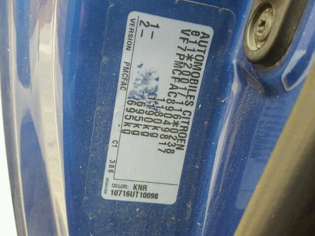 F590, Citroen C1 2006, 1.0, бензин, МКПП