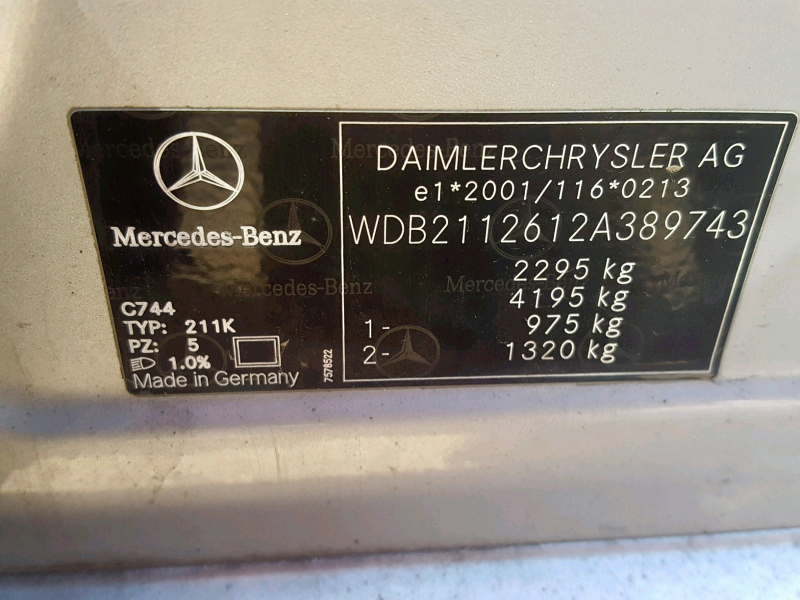 B245, Mercedes Benz E 2003, 2.5, бензин, АКПП