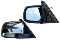 Зеркало электрическое (с обогревом, указателем, подсветкой, автоскладыванем) правое  крышка хром PAJERO 4 06-23